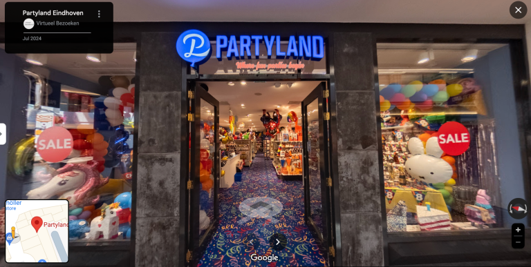 Voorkant Partyland winkel Eindhoven